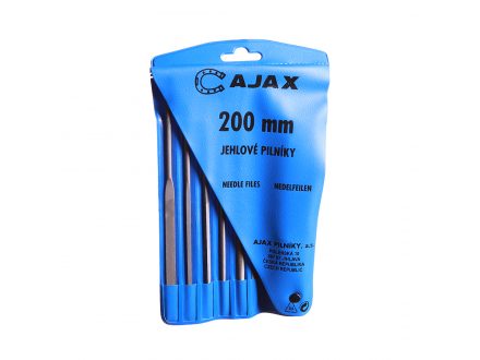 Foto - Sada pilníků jehlových AJAX 200mm 2-stř.s drža.6ks