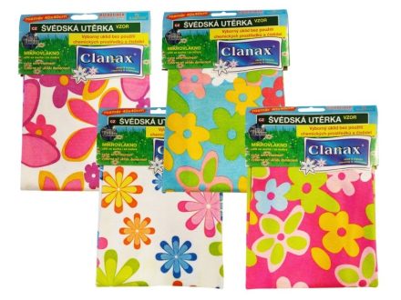 Foto - Utěrka mikrovlákenná 40x40cm vzor KYTKA