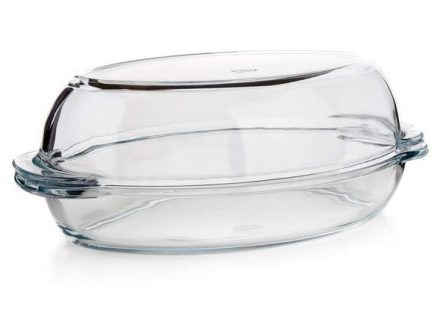 Mísa zapékací sklo oválná + víko 3,0L+1,4L