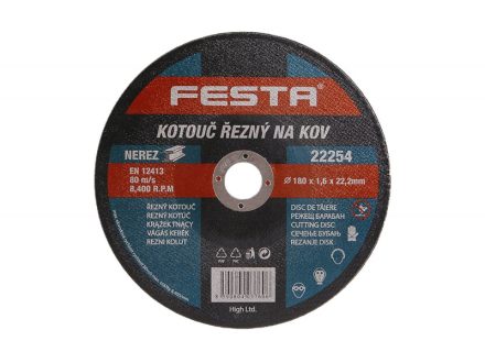 Kotouč řezný kov FESTA 180x1,6x22,2mm