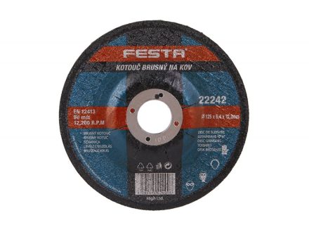 Kotouč brusný kov FESTA 125x6,4x22,2mm