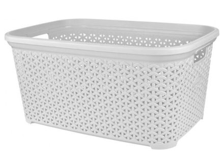 Koš prádlo čisté 50L UH RATAN HL 60x40x28 bílá