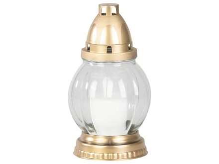 Foto - Lampa hřbitovní sklo/UH 60g koule zlacená