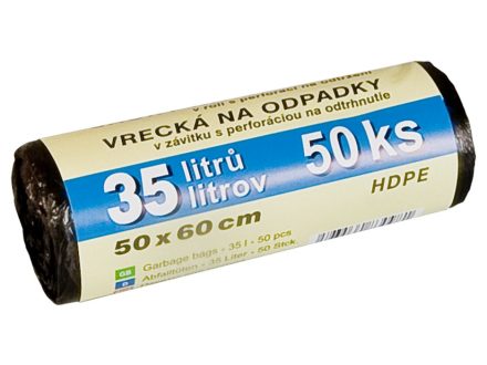 Sáček do odpad. koše 35L černý 50ks